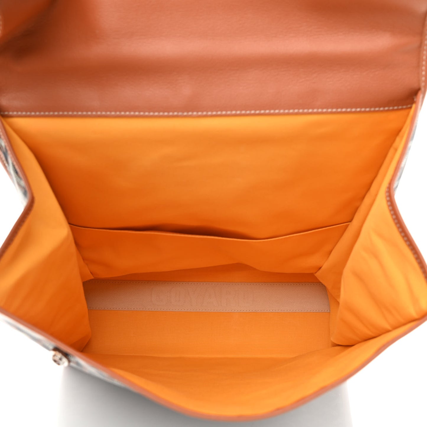 Goyardine Saint Leger Soft Briefcase Backpack Black Gold