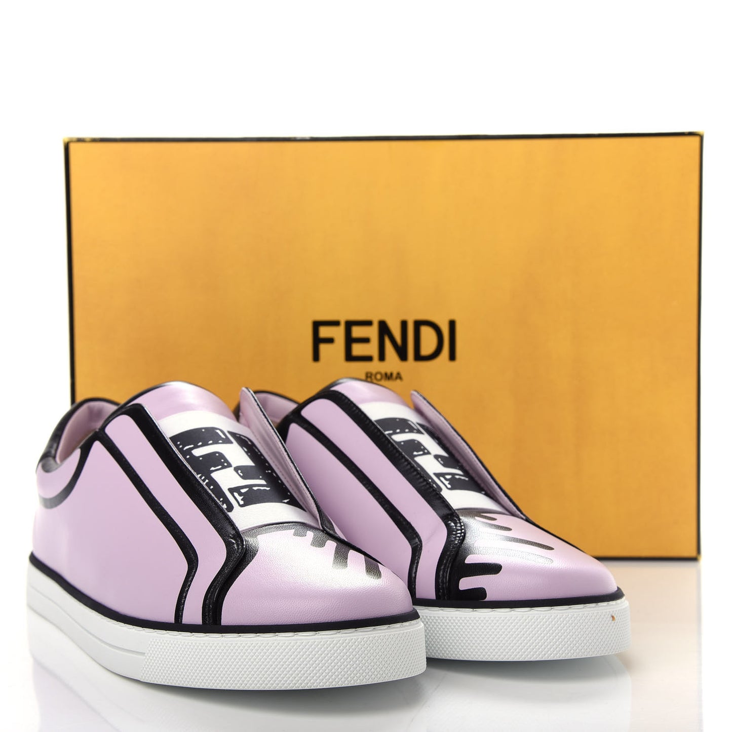 X JOSHUA VIDES Nappa Rockoclick Slip On Sneakers 38 Pink Xiloph White Black