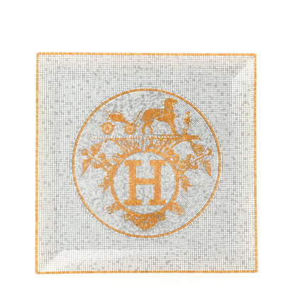 Hermes Porcelain Mosaique au 24 Square Plate 9.1" 1 of 6