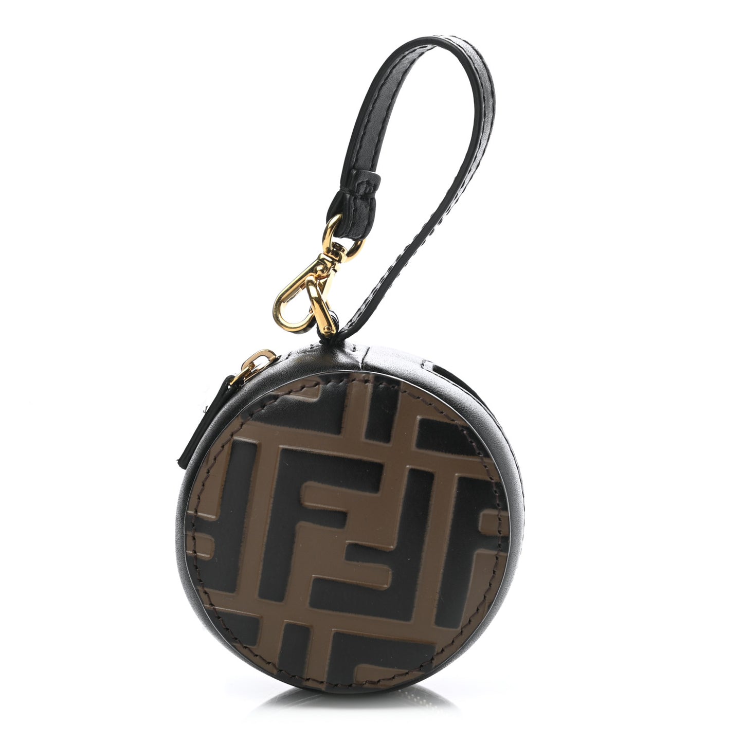 Calfskin FF 1974 Embossed Help Bag Maya Black