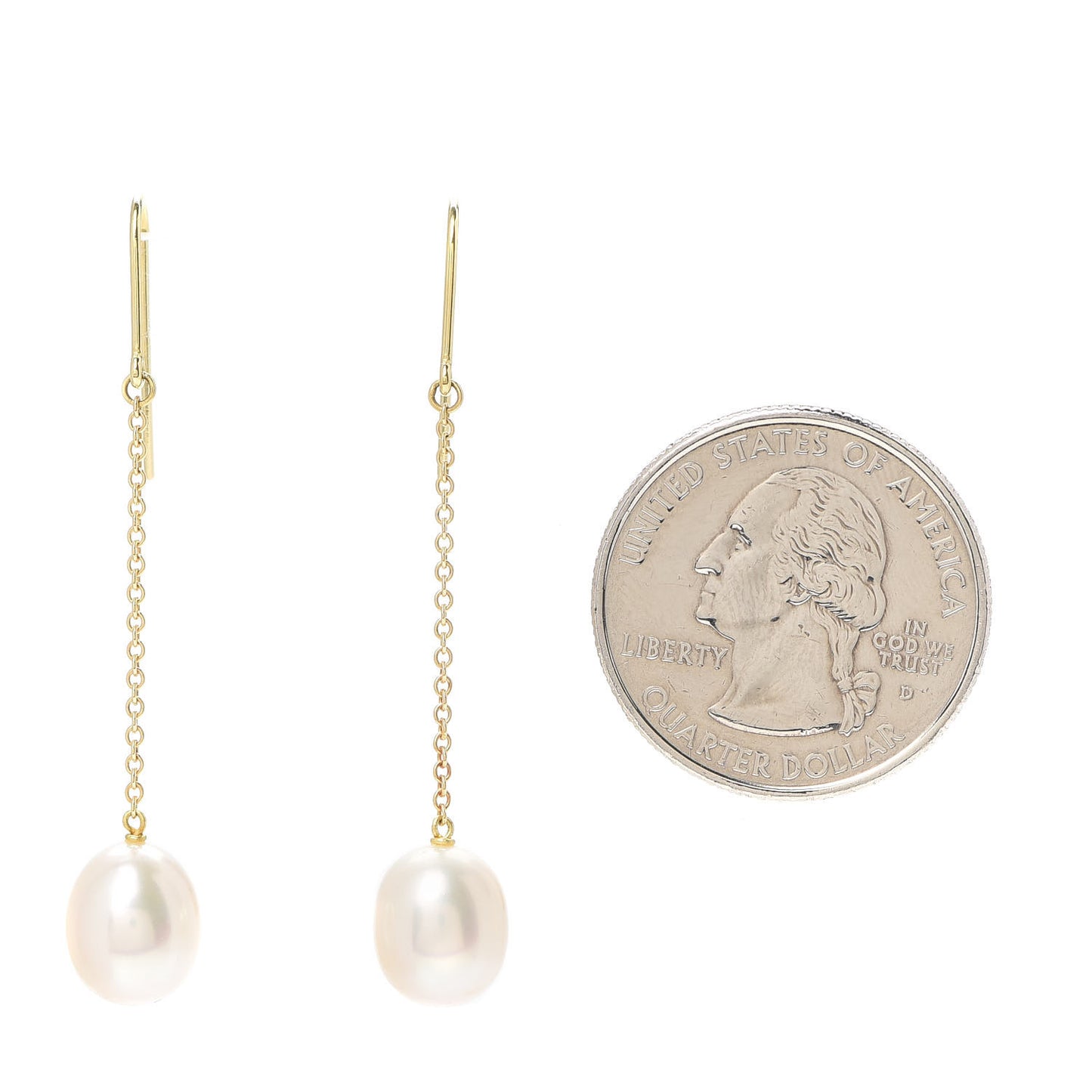 18K Yellow Gold Elsa Peretti Pearls By The Yard Drop Earrings