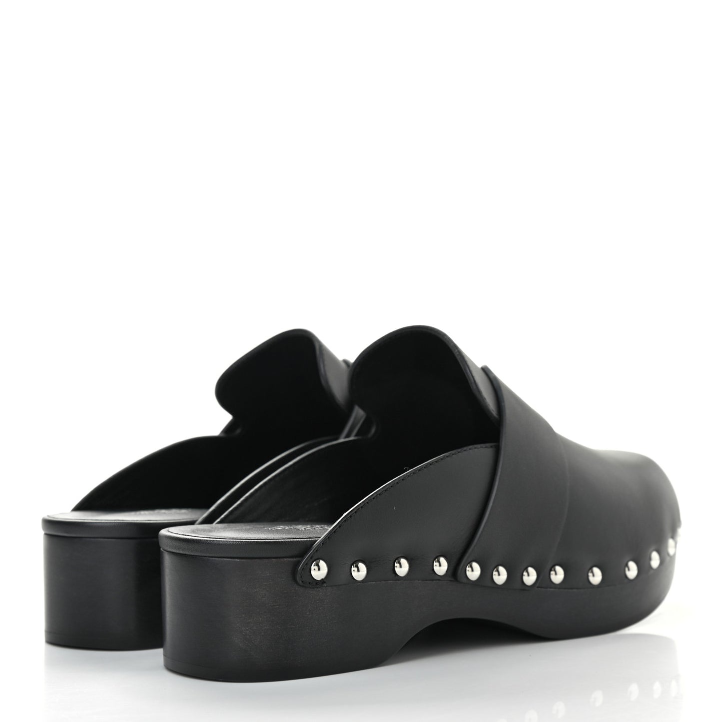 Calfskin Calya Mules 37 Black