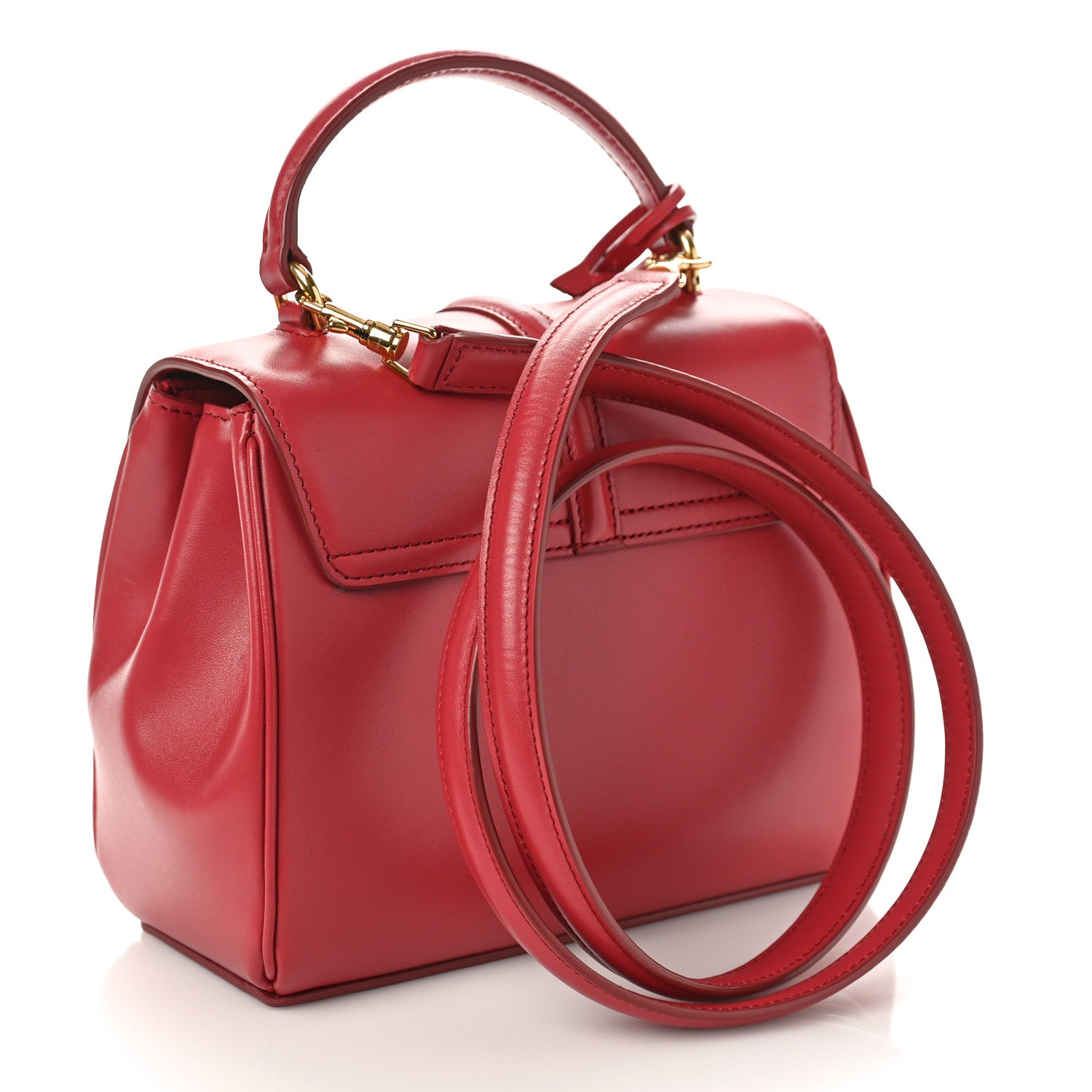 Celine Satinated Calfskin Mini 16 Top Handle Bag Lipstick 2 of 8