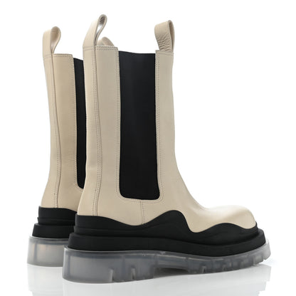 Bottega Veneta Calfskin The Tire Chelsea Boots 39.5 Wax Black Transparent 3 of 5