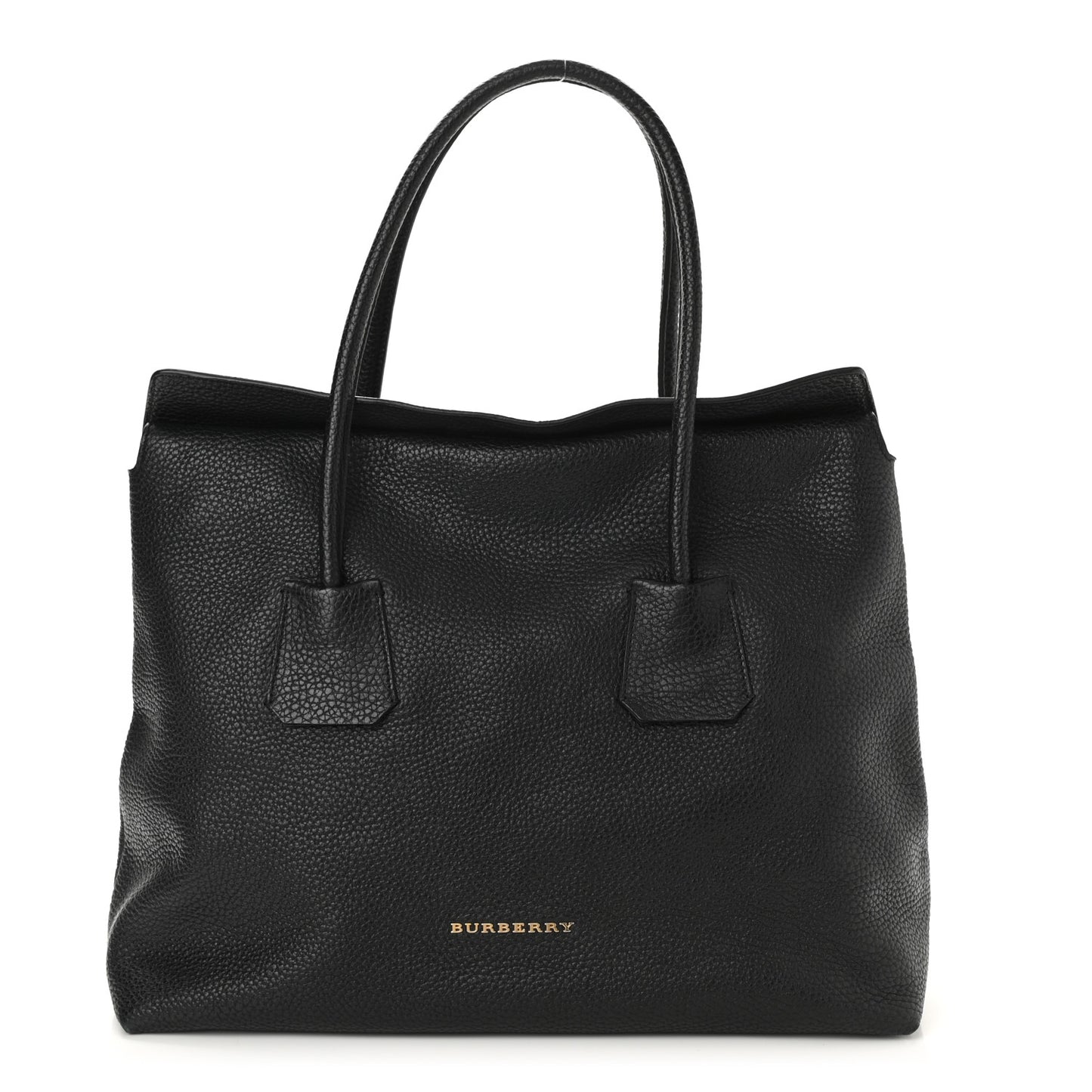 London Grainy Calfskin Medium Baynard Tote Black