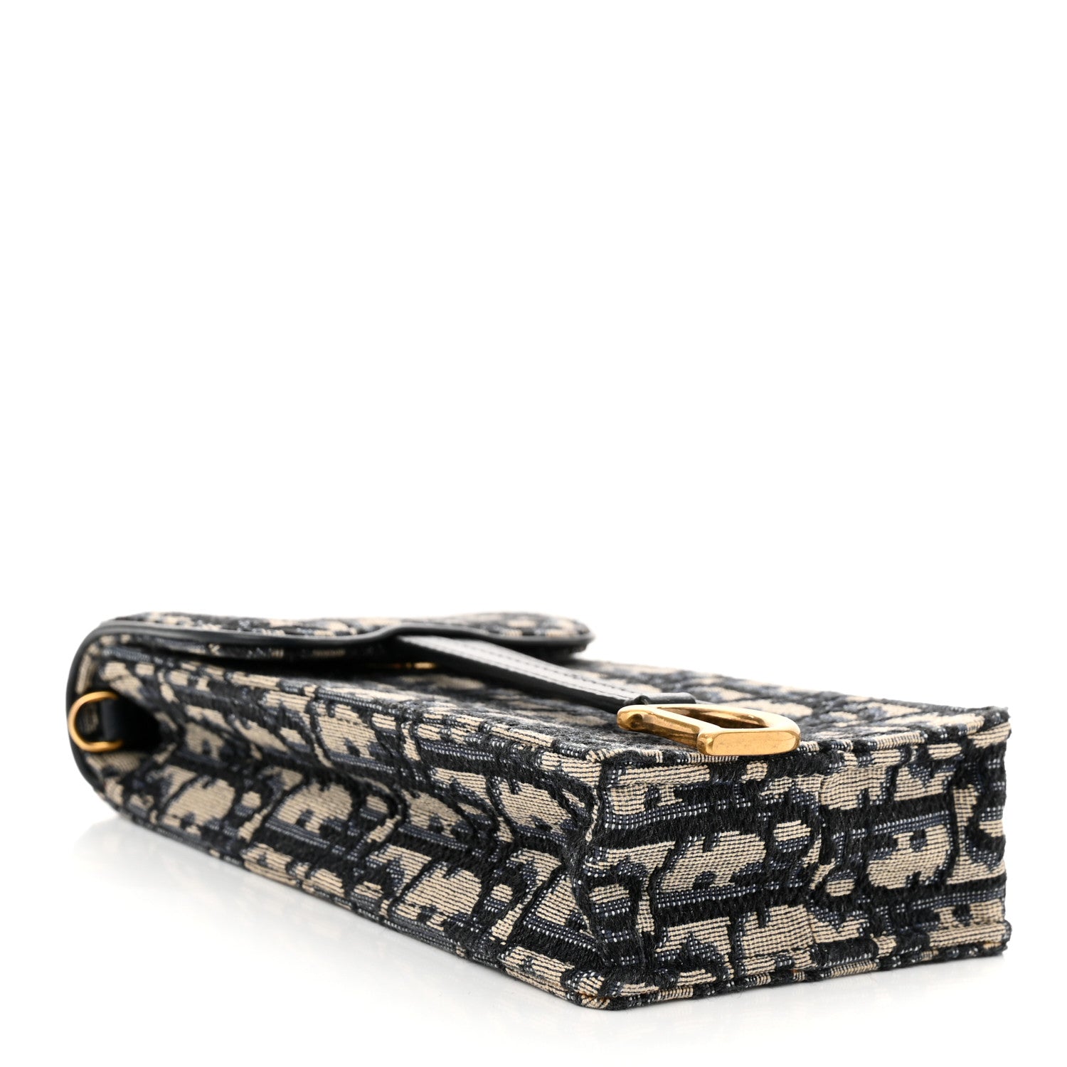 Christian Dior Oblique Vertical Saddle Pouch Blue 1683258