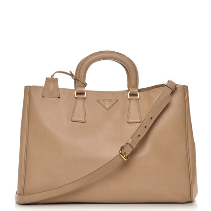Prada Saffiano Lux Large Tote Sabbia 1 of 20