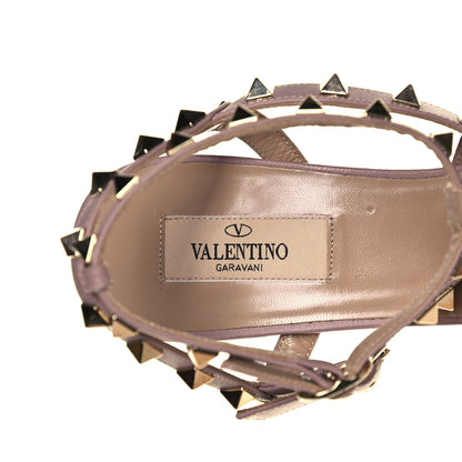 Valentino Garavani Calfskin Nappa Rockstud Ankle Strap 65mm Pumps 39.5 Poudre 5 of 5