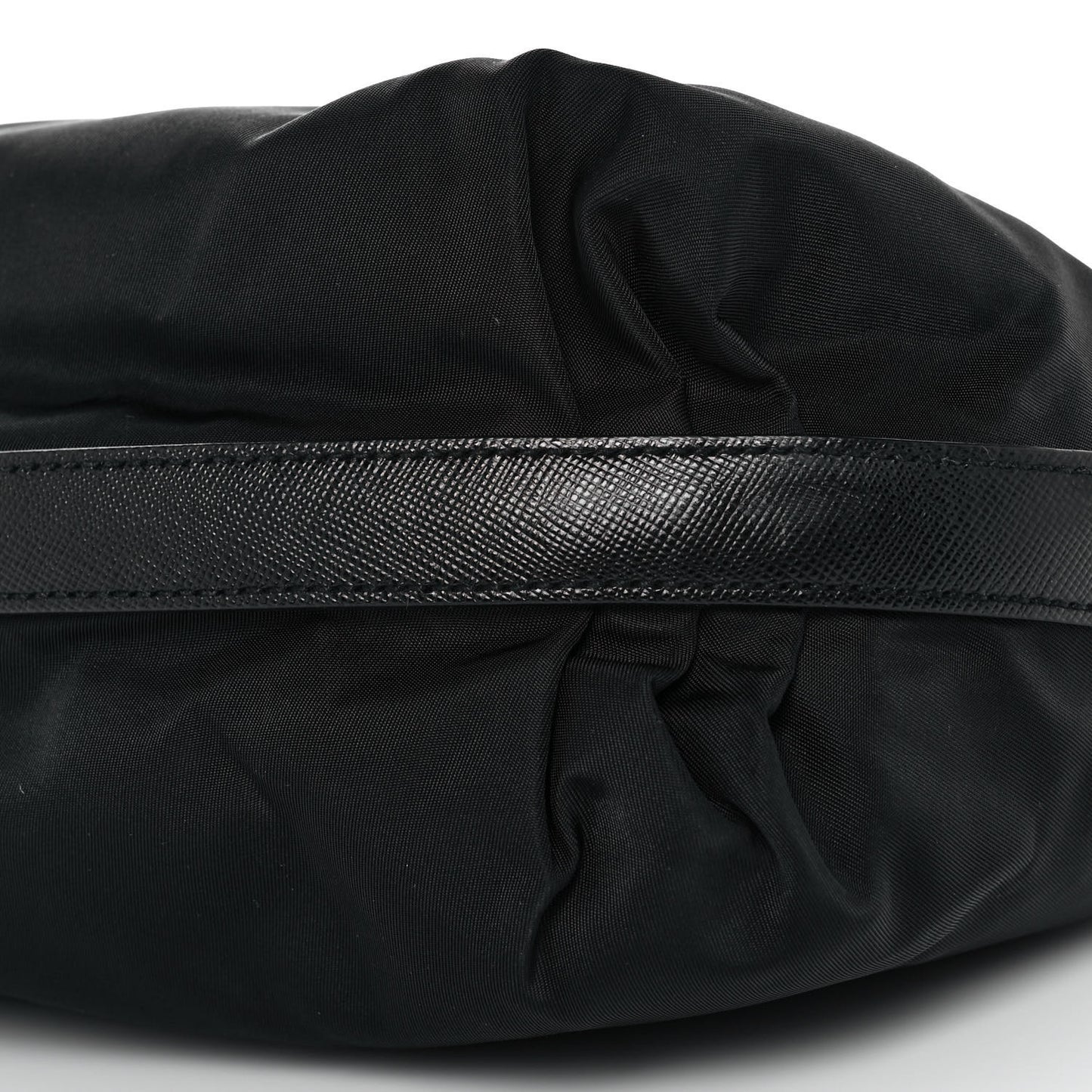 Tessuto Nylon Saffiano Hobo Black