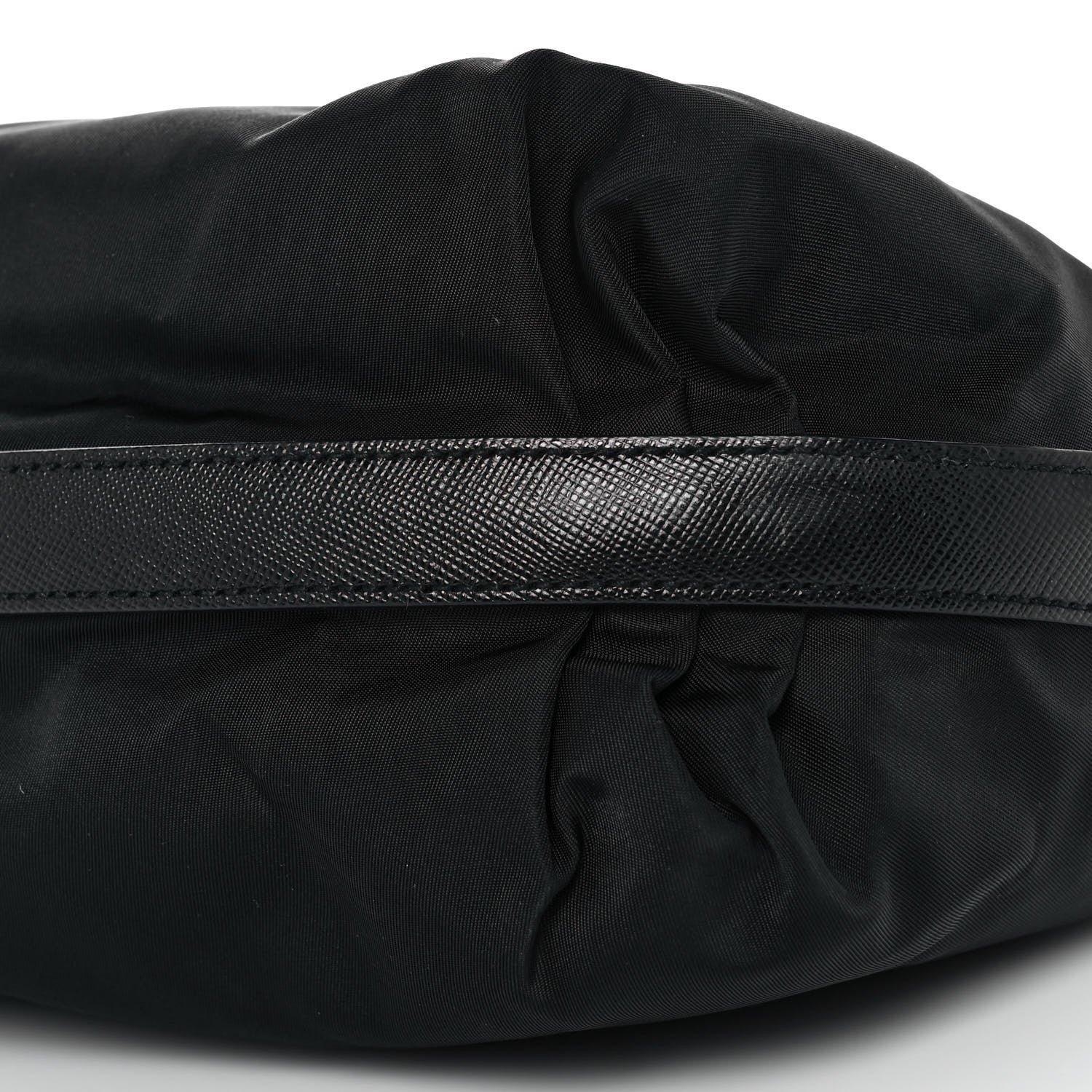 Prada Tessuto Nylon Saffiano Hobo Black 7 of 7