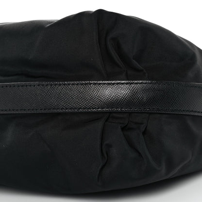 Prada Tessuto Nylon Saffiano Hobo Black 7 of 7