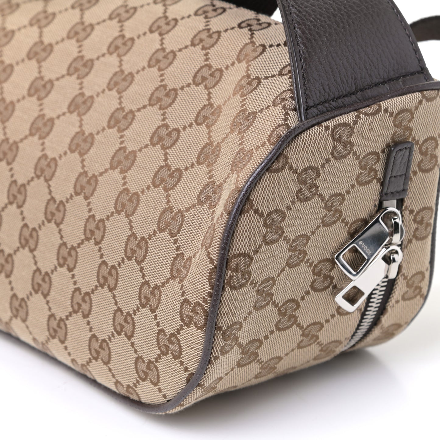 Monogram Dollar Calfskin Waist Pouch Beige Ebony Testa di Moro Marrone Scuro