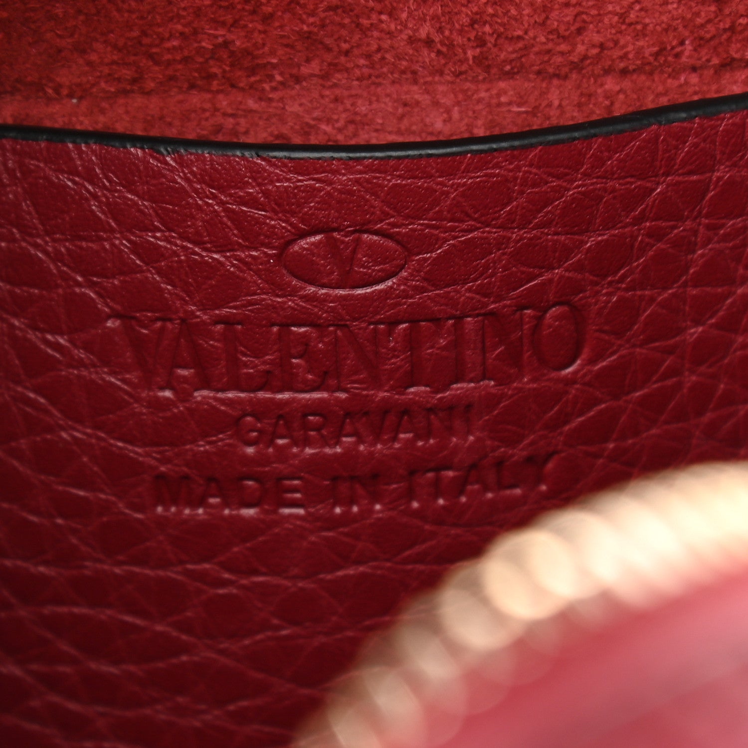 Valentino Garavani Pebbled Calfskin Rockstud Camera Crossbody Bag Rubino 6 of 8
