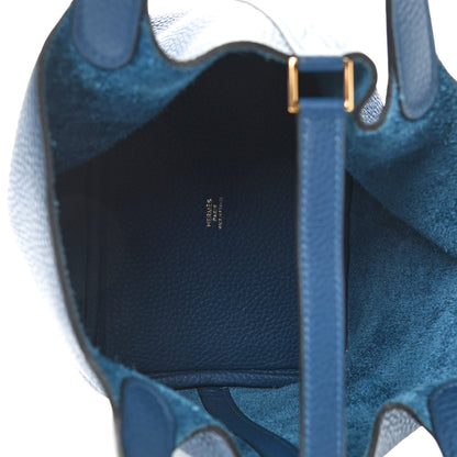 Hermes Taurillon Clemence Picotin Lock 18 PM Deep Bleu 4 of 8