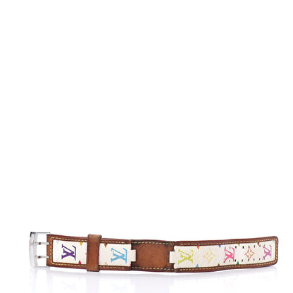 Louis Vuitton Monogram Multicolor 28mm Tambour Murakami Watch Strap White 3 of 6