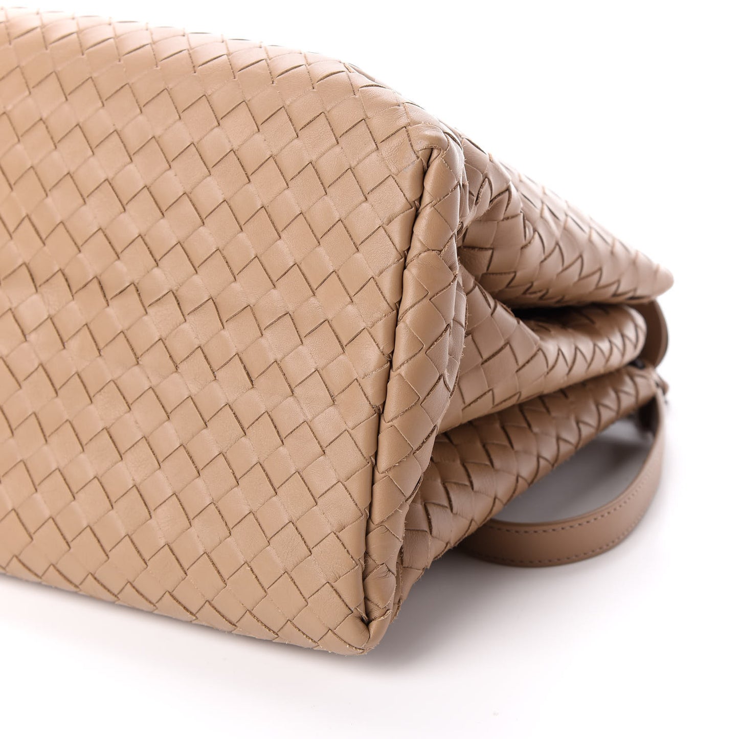 Light Calf Intrecciato Small Roma Walnut