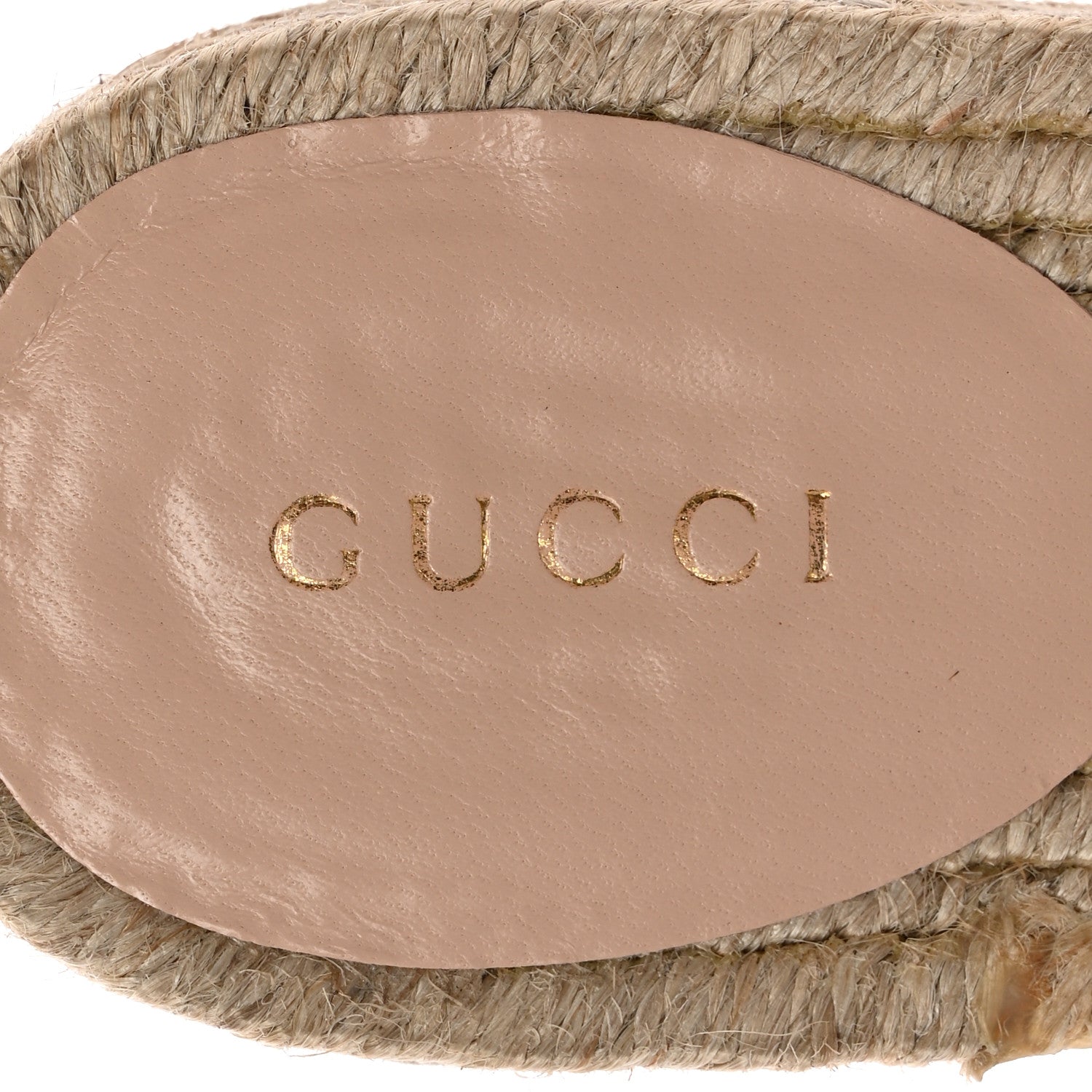 Gucci Canvas Interlocking G Espadrille Slide Sandals 37 Mystic White Shell 7 of 12