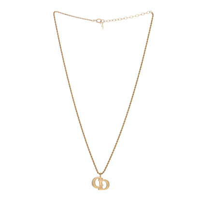 Christian Dior Metal CD Logo Pendant Necklace Gold 2 of 4