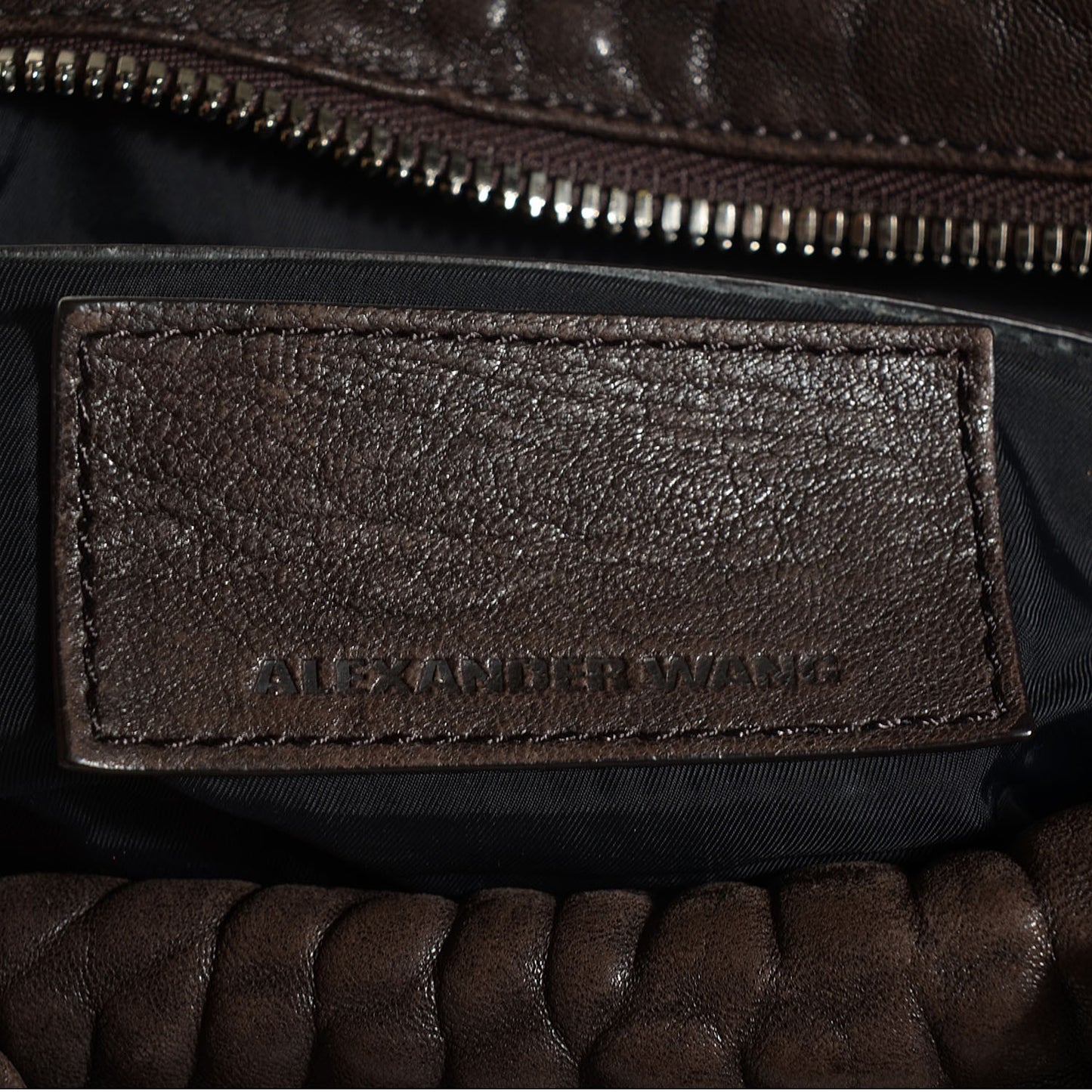 Pebbled Lambskin Rocco Espresso