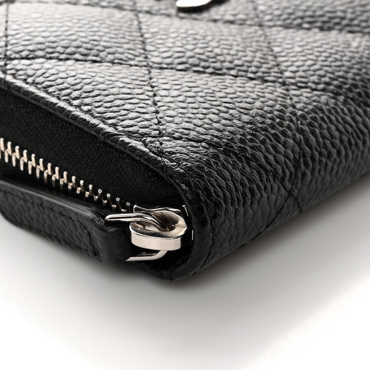 Chanel Caviar Quilted Zip Coin Purse Black 8 of 10