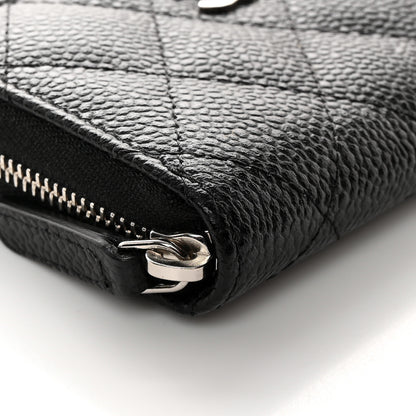 Chanel Caviar Quilted Zip Coin Purse Black 8 of 10