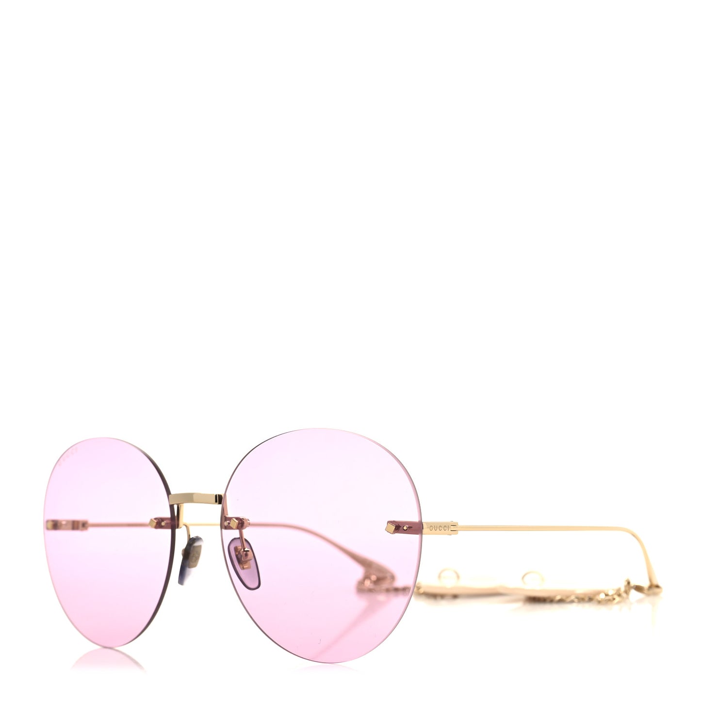 Acetate Detachable Charm Round Frame Sunglasses GG1149S Purple