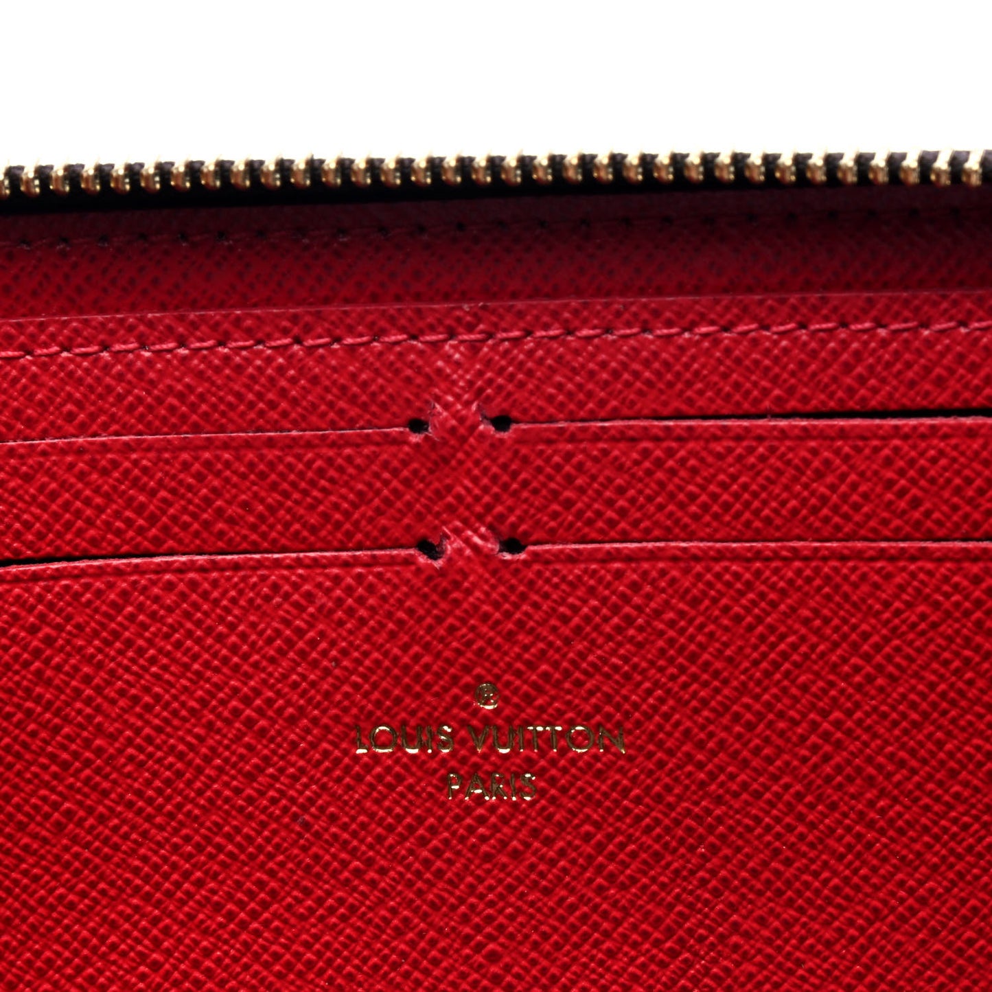 Damier Ebene Clemence Wallet Cherry