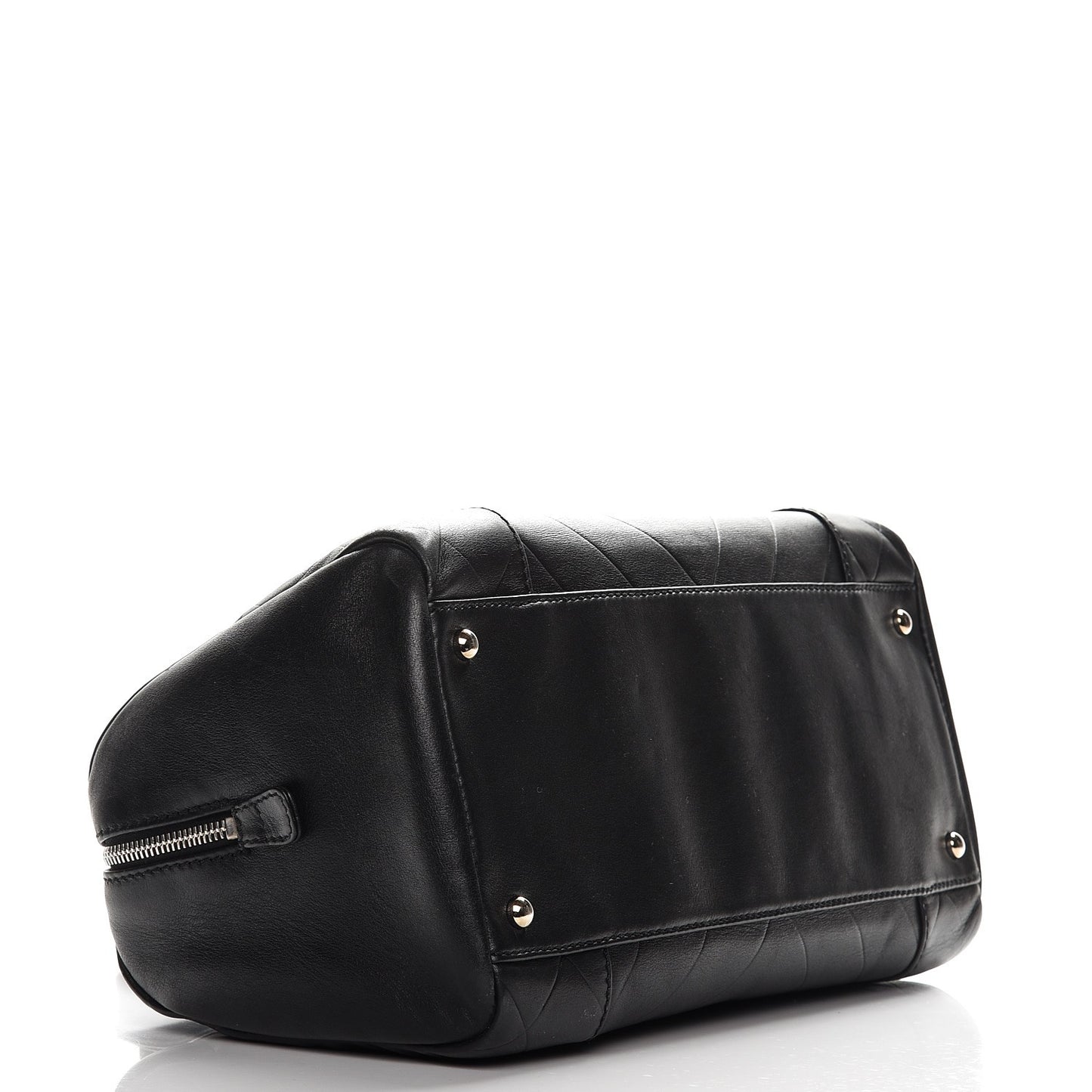 Calfskin Chevron CC All Day Long Boston Black
