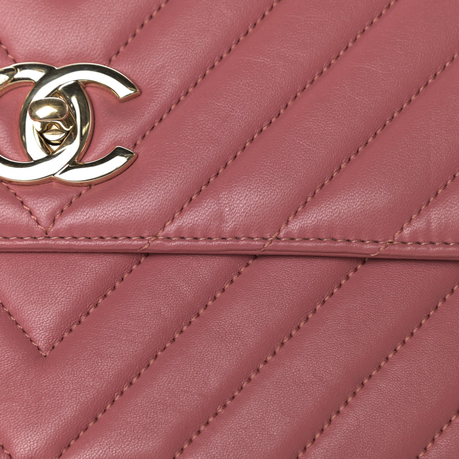 Chanel Lambskin Chevron Quilted Medium Trendy CC Flap Light Pink 11 of 11