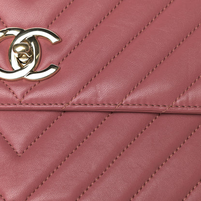 Chanel Lambskin Chevron Quilted Medium Trendy CC Flap Light Pink 11 of 11