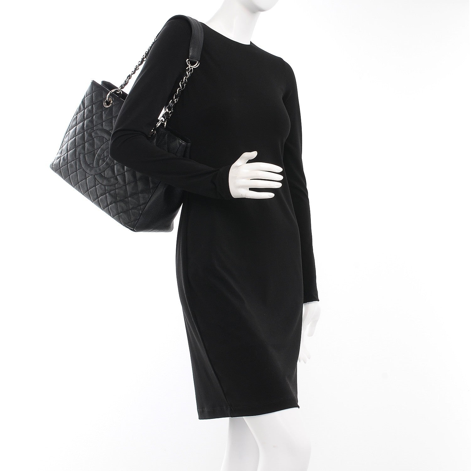 Chanel Caviar Quilted Grand Shopping Tote GST Black 2 of 11