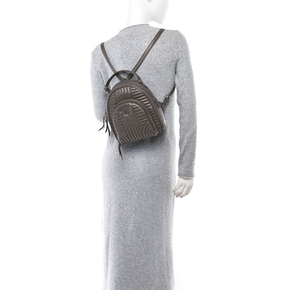 Prada Soft Calfskin Impunture Diagramme Day Backpack Bambu 2 of 12