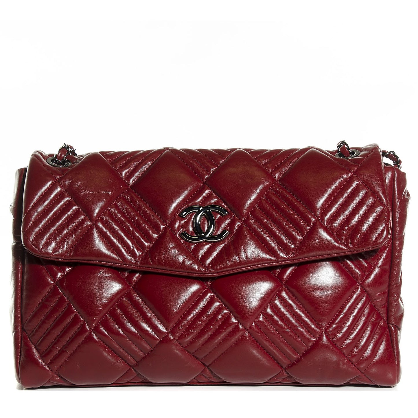 Lambskin In and Out Flap Red