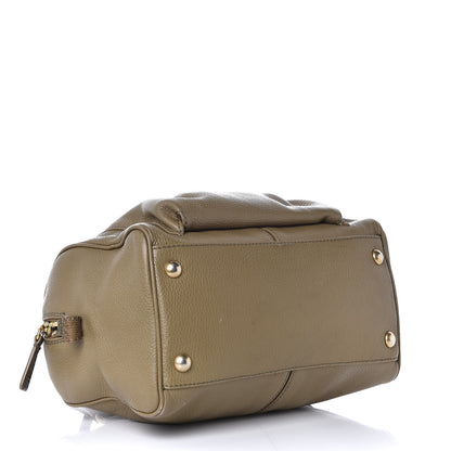 MCM Pebbled Calfskin Lizard Boston Bag Brown 4 of 9