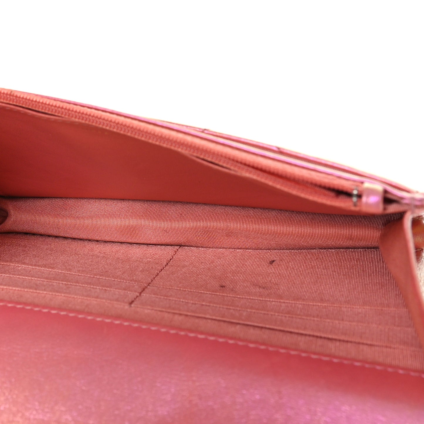 Iridescent Calfskin Quilted Chanel 19 Wallet On Chain WOC Pink