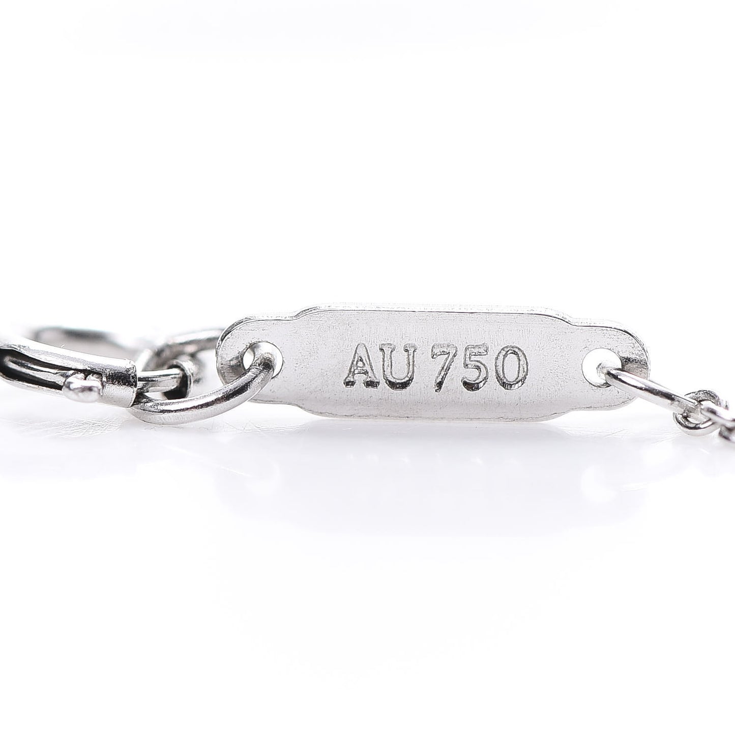 18K White Gold Diamond Mini Metro Horseshoe Pendant Necklace