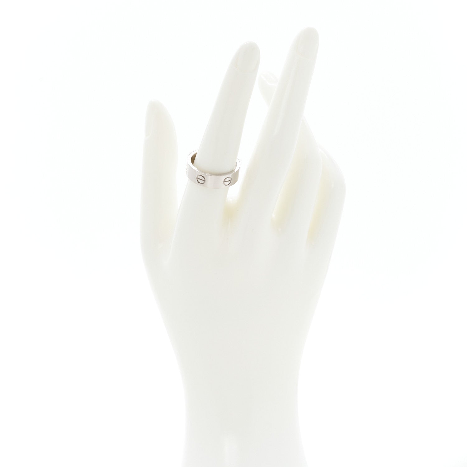 Cartier 18K White Gold 5.5mm LOVE Ring 58 8.25 2 of 4