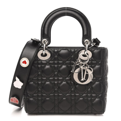 Christian Dior Lambskin Cannage Small Lucky Badges My Lady Dior Black 1 of 11
