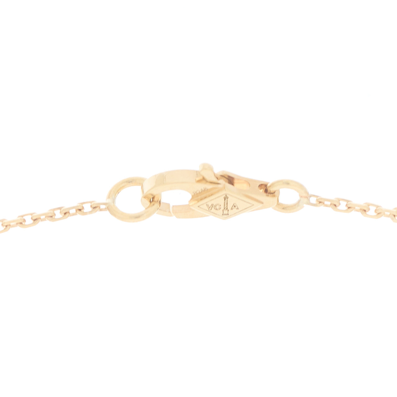 18K Yellow Gold Mother of Pearl Sweet Alhambra Pendant Necklace