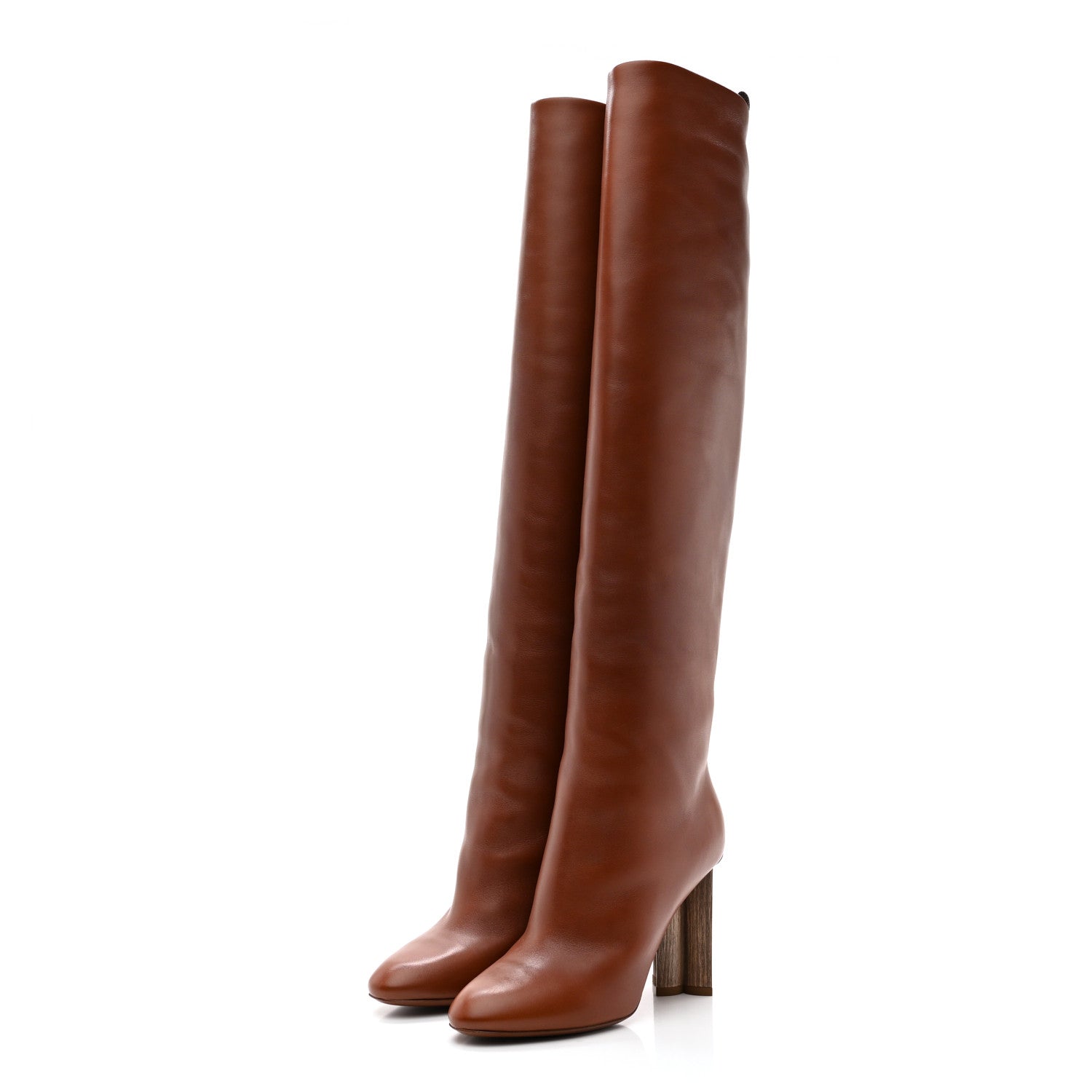 Louis Vuitton Calfskin Silhouette High Boots 36 Cognac 3 of 9