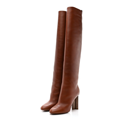 Louis Vuitton Calfskin Silhouette High Boots 36 Cognac 3 of 9