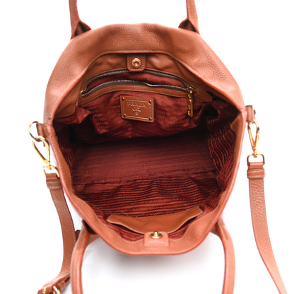 Prada Vitello Daino Tote Cannella 4 of 14
