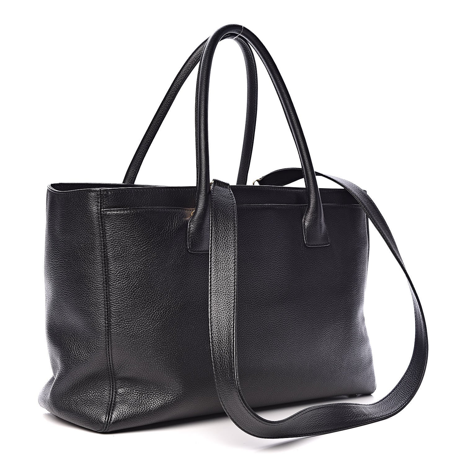 Chanel Calfskin Cerf Shopper Tote Black 4 of 12