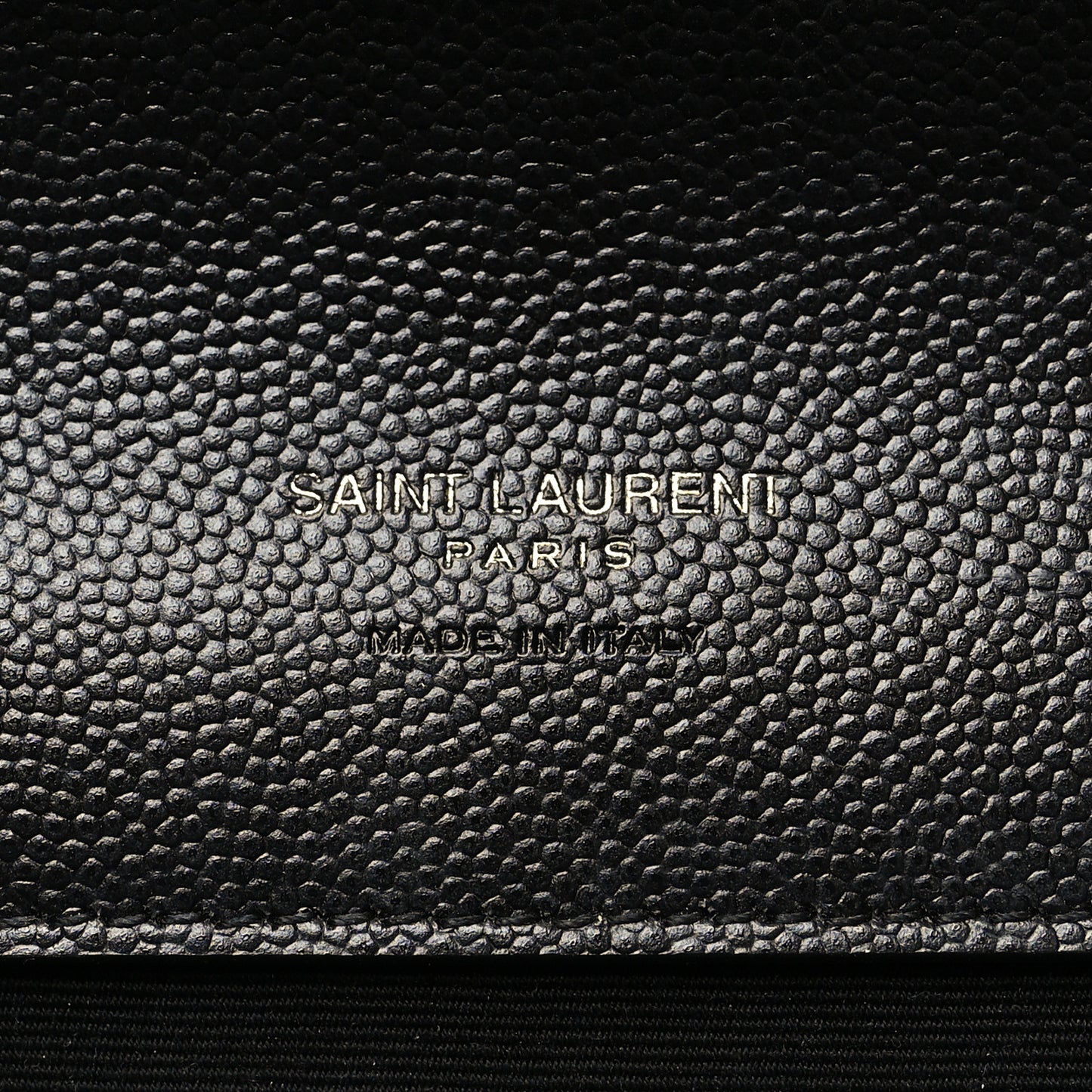 Grain De Poudre Matelasse Chevron Monogram Envelope Clutch Black