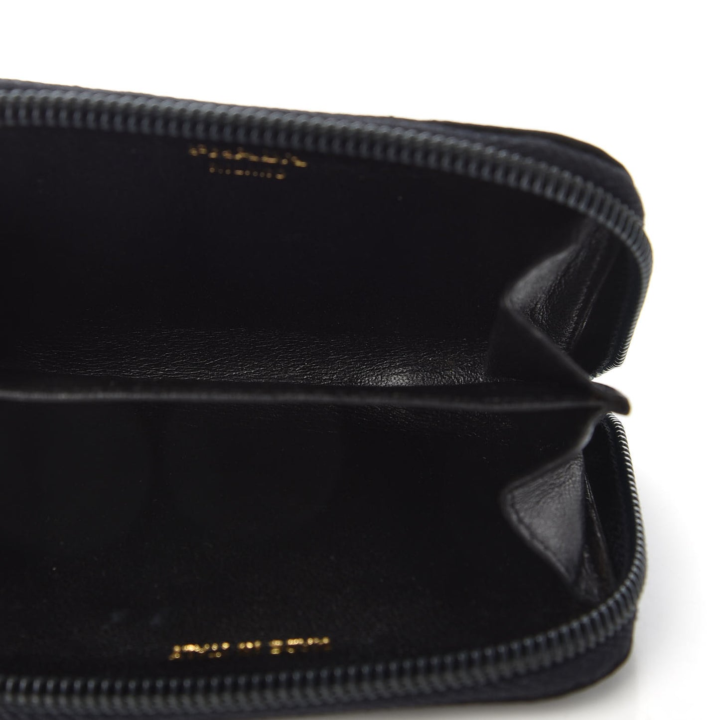 Tessuto Nylon Quilted Compact Zip Around Wallet Black