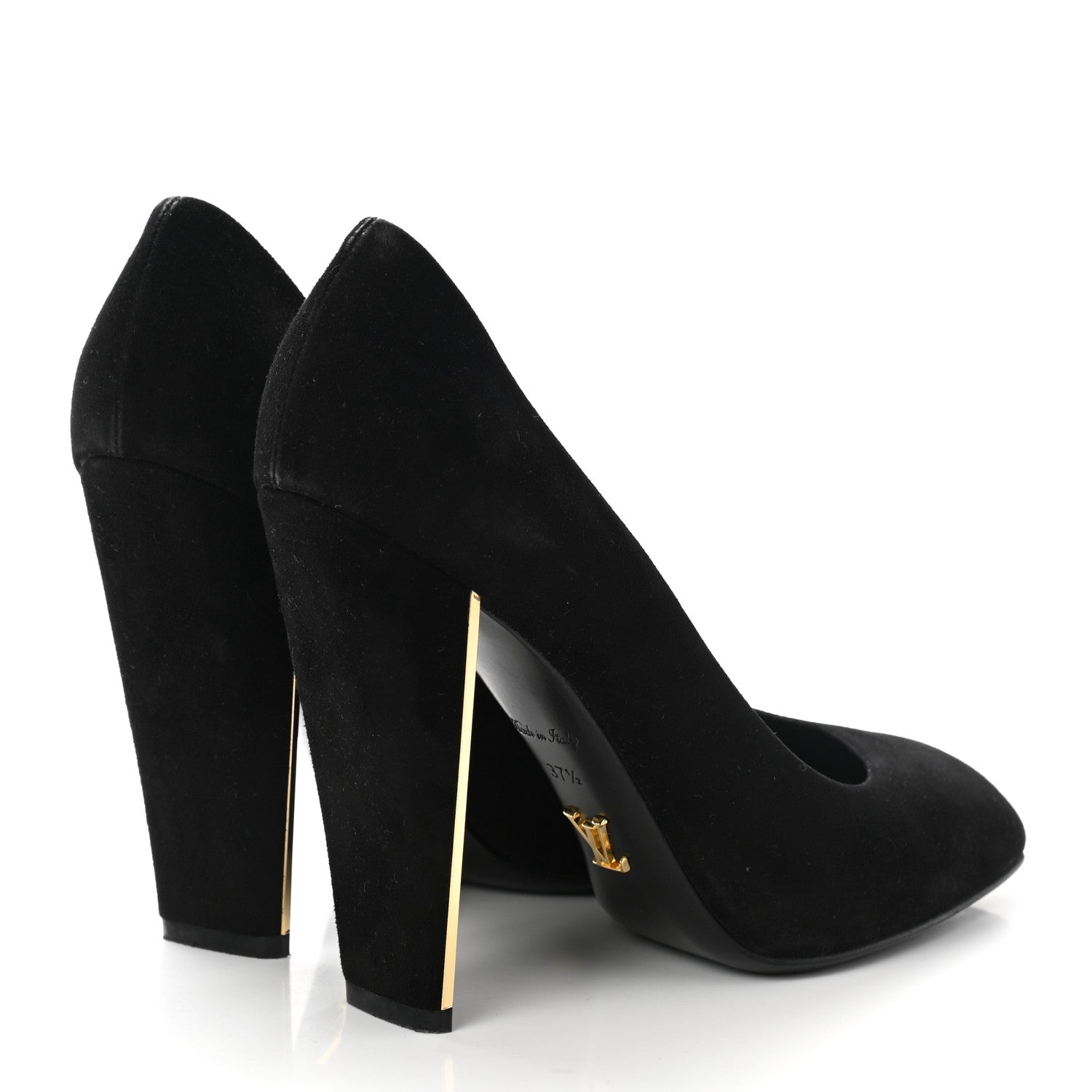 Louis Vuitton Suede Provoc Pumps 37.5 Black 4 of 9