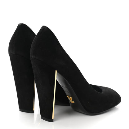 Louis Vuitton Suede Provoc Pumps 37.5 Black 4 of 9