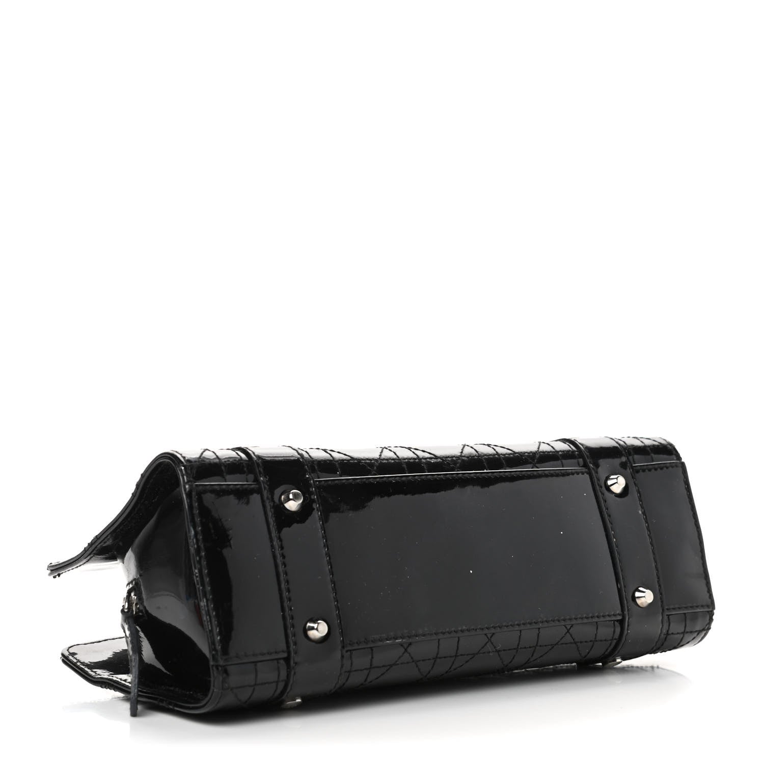 Christian Dior Patent Cannage Stitched Small Lady East West Lady Dior Black 3 of 6