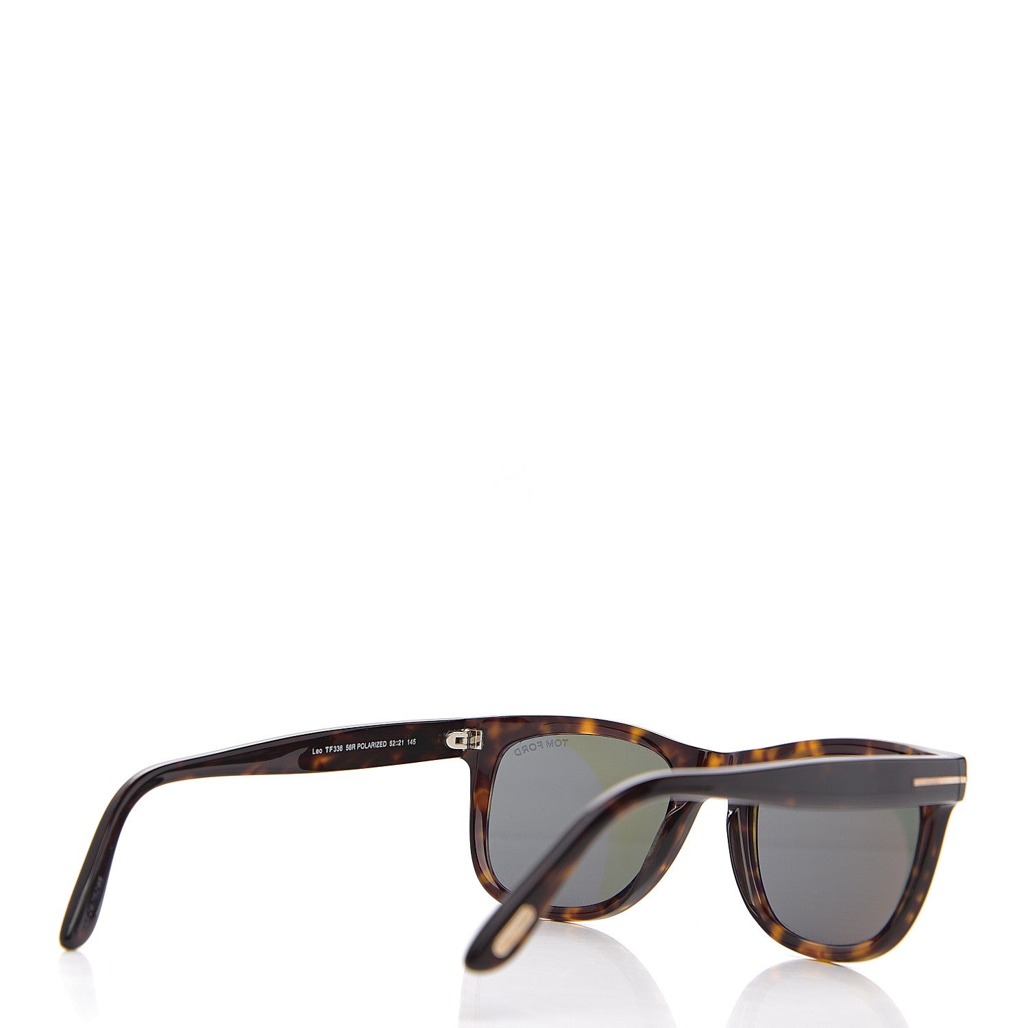 Tom Ford Polarized Leo Square Sunglasses TF336 Havana 4 of 8