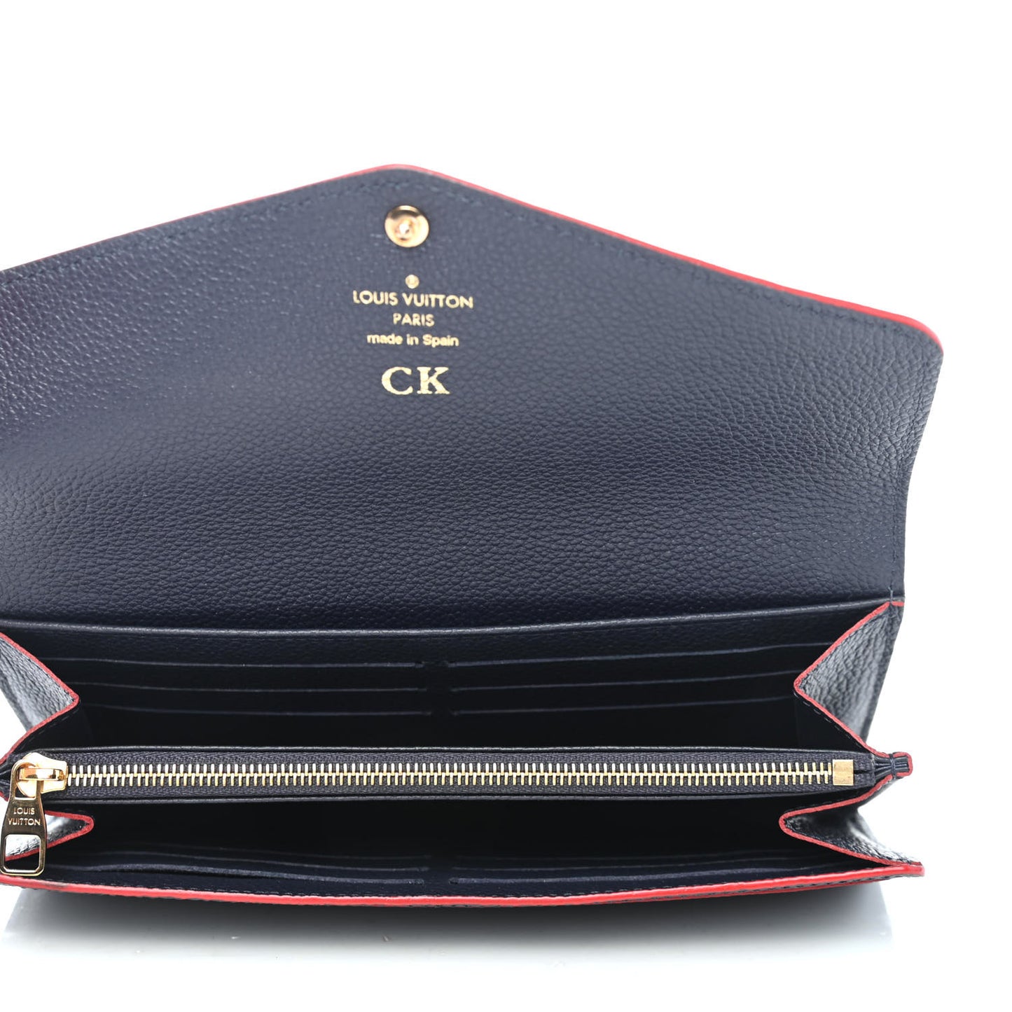Empreinte Sarah Wallet NM Marine Rouge